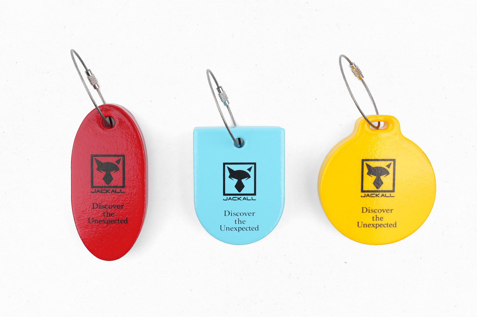 フローティングキーホルダー オーバル シールド サークル【レッド/ライトブルー/イエロー】