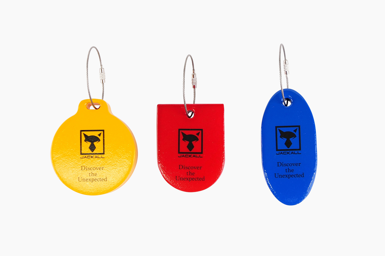 フローティングキーホルダー サークル シールド オーバル【オレンジ/レッド/ブルー】